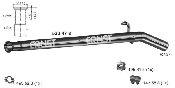 ERNST Труба выхлопного газа 520478