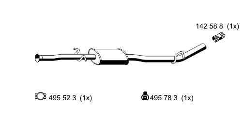 ERNST Средний глушитель выхлопных газов 522205