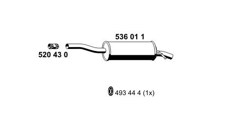 ERNST Глушитель выхлопных газов конечный 536011