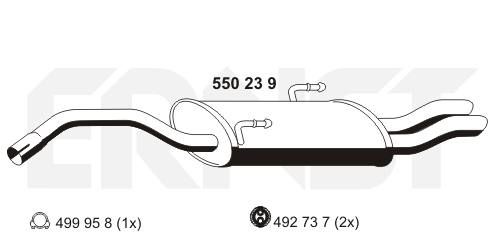 ERNST Глушитель выхлопных газов конечный 550239