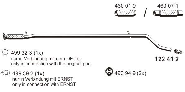 ERNST Izplūdes caurule 550406