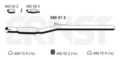 ERNST Труба выхлопного газа 550512