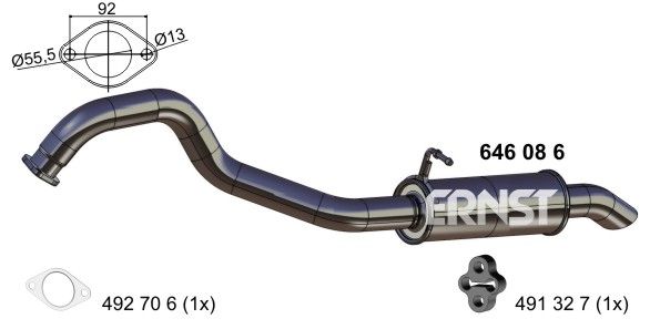 ERNST Глушитель выхлопных газов конечный 646086