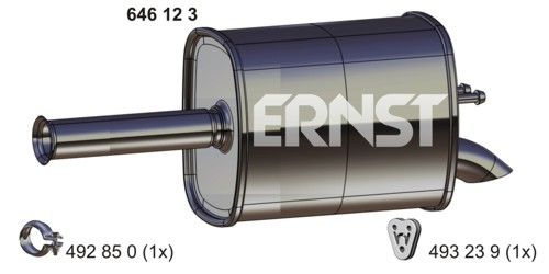 ERNST Глушитель выхлопных газов конечный 646123