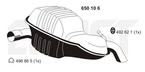 ERNST Izplūdes gāzu trokšņa slāpētājs (pēdējais) 650106