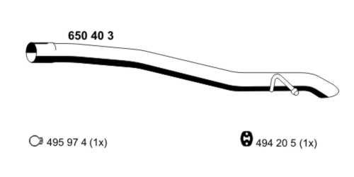 ERNST Труба выхлопного газа 650403
