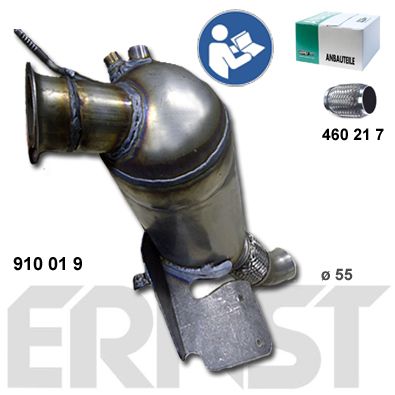 ERNST Nosēdumu-/Daļiņu filtrs, Izplūdes gāzu sistēma 910019