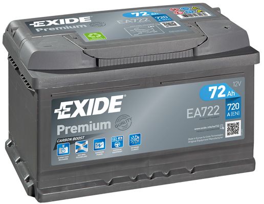 EXIDE Startera akumulatoru baterija EA722