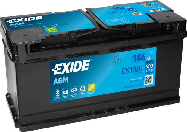 EXIDE Startera akumulatoru baterija EK1060