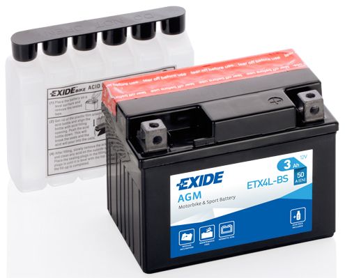 EXIDE Стартерная аккумуляторная батарея ETX4L-BS