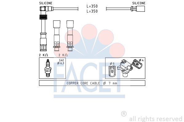 FACET Augstsprieguma vadu komplekts 4.9491