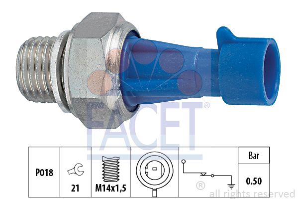 FACET Eļļas spiediena devējs 7.0143