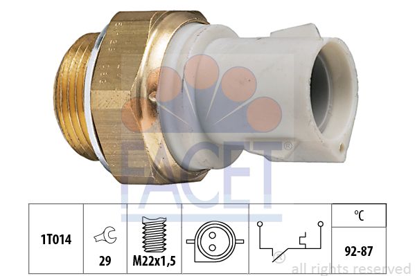 FACET Termoslēdzis, Radiatora ventilators 7.5129