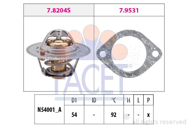 FACET Termostats, Dzesēšanas šķidrums 7.8204