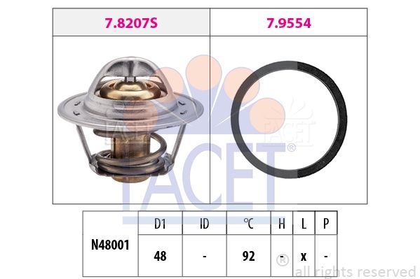 FACET Termostats, Dzesēšanas šķidrums 7.8207