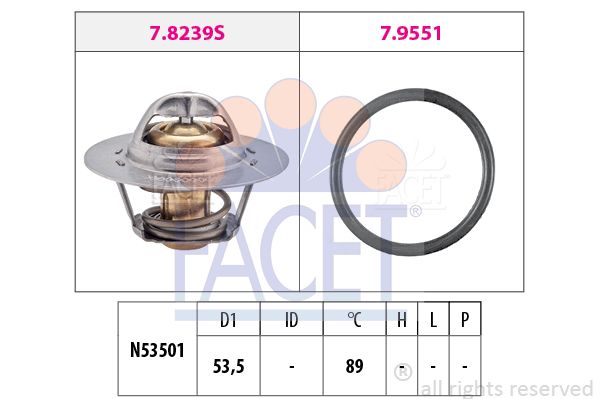 FACET Termostats, Dzesēšanas šķidrums 7.8239