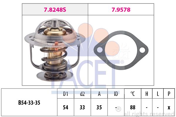 FACET Termostats, Dzesēšanas šķidrums 7.8248