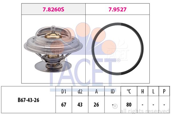 FACET Termostats, Dzesēšanas šķidrums 7.8260