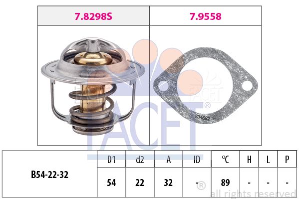 FACET Termostats, Dzesēšanas šķidrums 7.8298