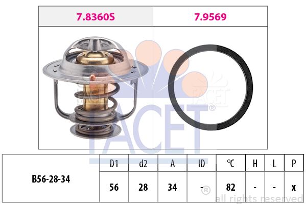 FACET Termostats, Dzesēšanas šķidrums 7.8360