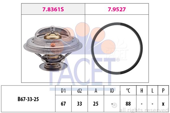 FACET Termostats, Dzesēšanas šķidrums 7.8361