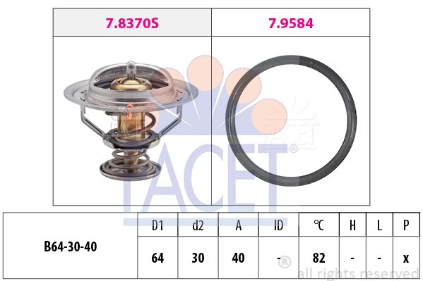 FACET Termostats, Dzesēšanas šķidrums 7.8370