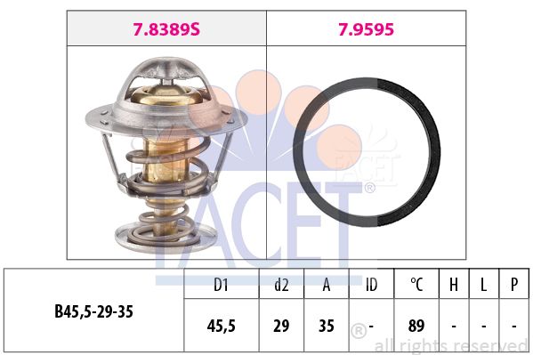 FACET Termostats, Dzesēšanas šķidrums 7.8389