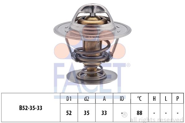 FACET Termostats, Dzesēšanas šķidrums 7.8394S