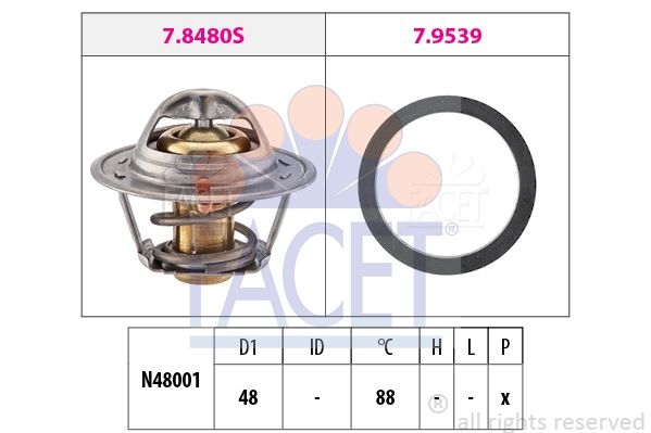 FACET Termostats, Dzesēšanas šķidrums 7.8480