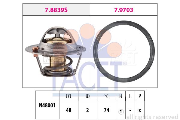 FACET Termostats, Dzesēšanas šķidrums 7.8840