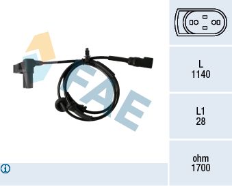 FAE Датчик, частота вращения колеса 78345