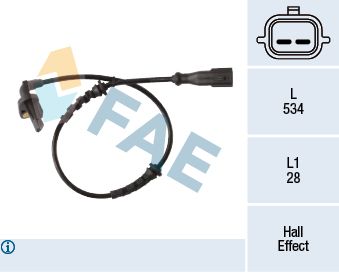 FAE Датчик, частота вращения колеса 78360