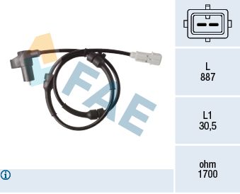 FAE Датчик, частота вращения колеса 78368