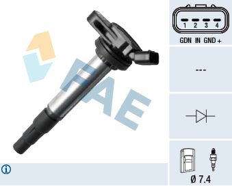 FAE Катушка зажигания 80337