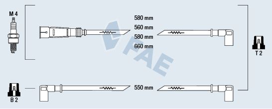 FAE Комплект проводов зажигания 85020