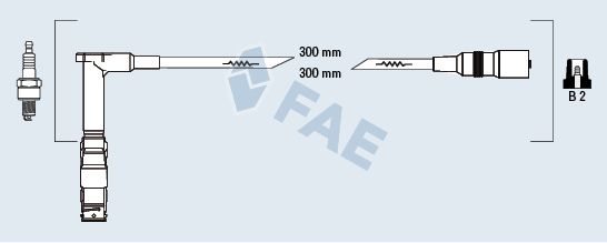 FAE Комплект проводов зажигания 85051