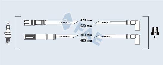 FAE Augstsprieguma vadu komplekts 85625