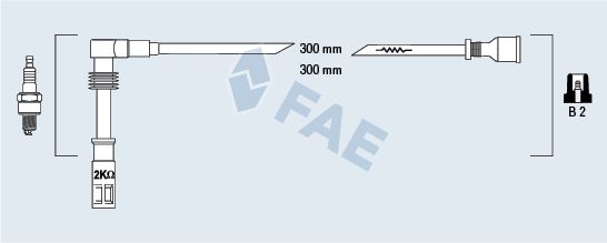 FAE Комплект проводов зажигания 85682