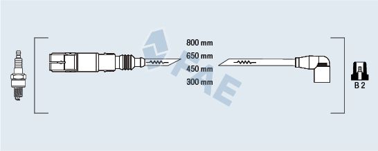 FAE Комплект проводов зажигания 85874