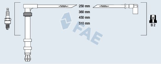 FAE Комплект проводов зажигания 86050