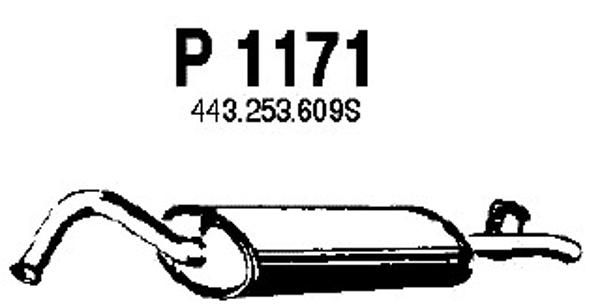 FENNO Izplūdes gāzu trokšņa slāpētājs (pēdējais) P1171