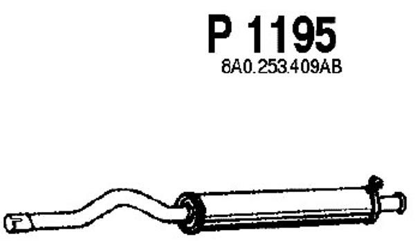 FENNO Средний глушитель выхлопных газов P1195