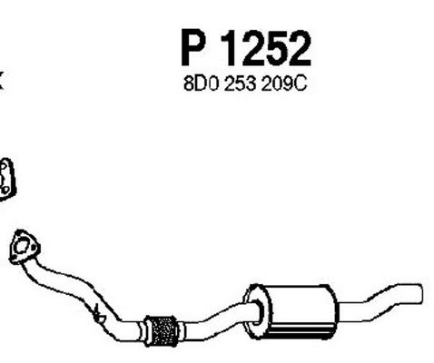 FENNO Vidējais izpl. gāzu trokšņa slāpētājs P1252