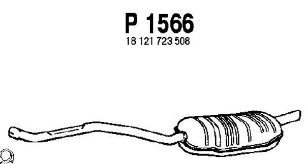 FENNO Izplūdes gāzu trokšņa slāpētājs (pēdējais) P1566