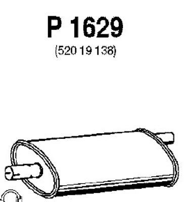 FENNO Vidējais izpl. gāzu trokšņa slāpētājs P1629