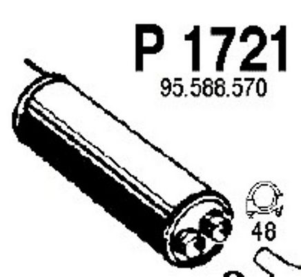 FENNO Vidējais izpl. gāzu trokšņa slāpētājs P1721