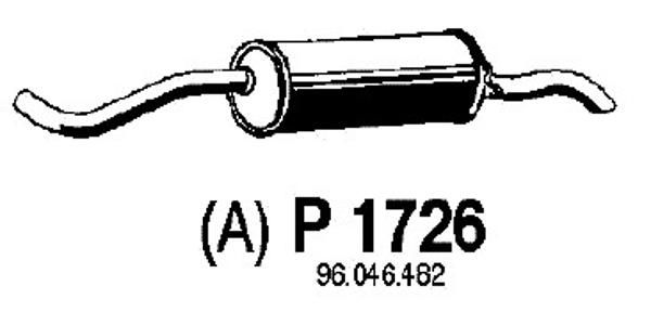 FENNO Izplūdes gāzu trokšņa slāpētājs (pēdējais) P1726