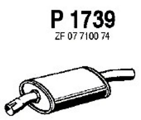 FENNO Vidējais izpl. gāzu trokšņa slāpētājs P1739