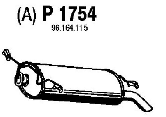 FENNO Глушитель выхлопных газов конечный P1754
