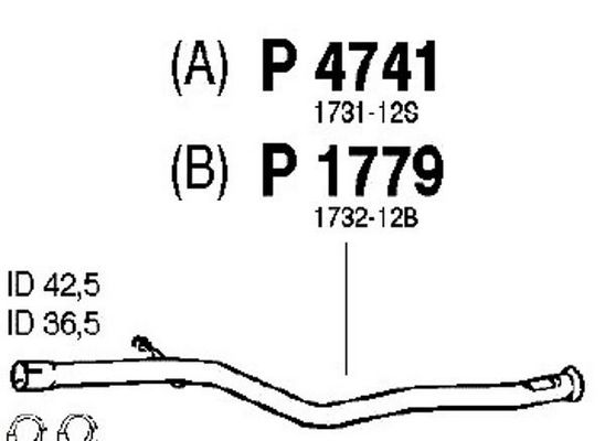 FENNO Izplūdes caurule P1779